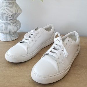 Men’s Aiden & Mason Leather White Sneakers – Size 10 (43)